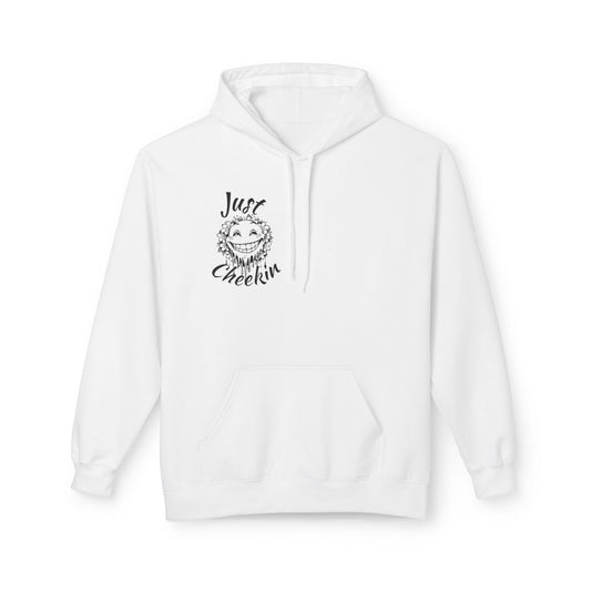 Just Checkin' Fleece Hoodie - Unisex Midweight Softstyle Casual Wear