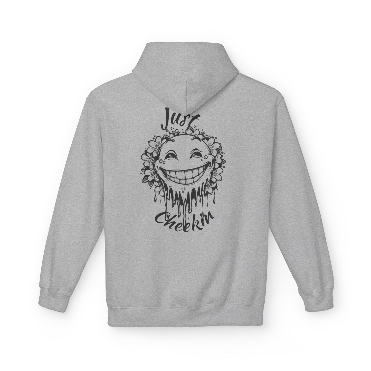 Just Checkin' Fleece Hoodie - Unisex Midweight Softstyle Casual Wear
