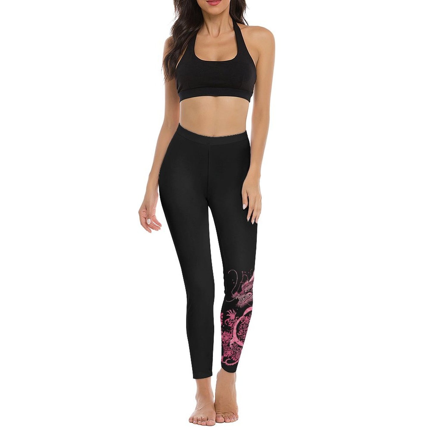 pink dragon Women's Yoga Leggings
