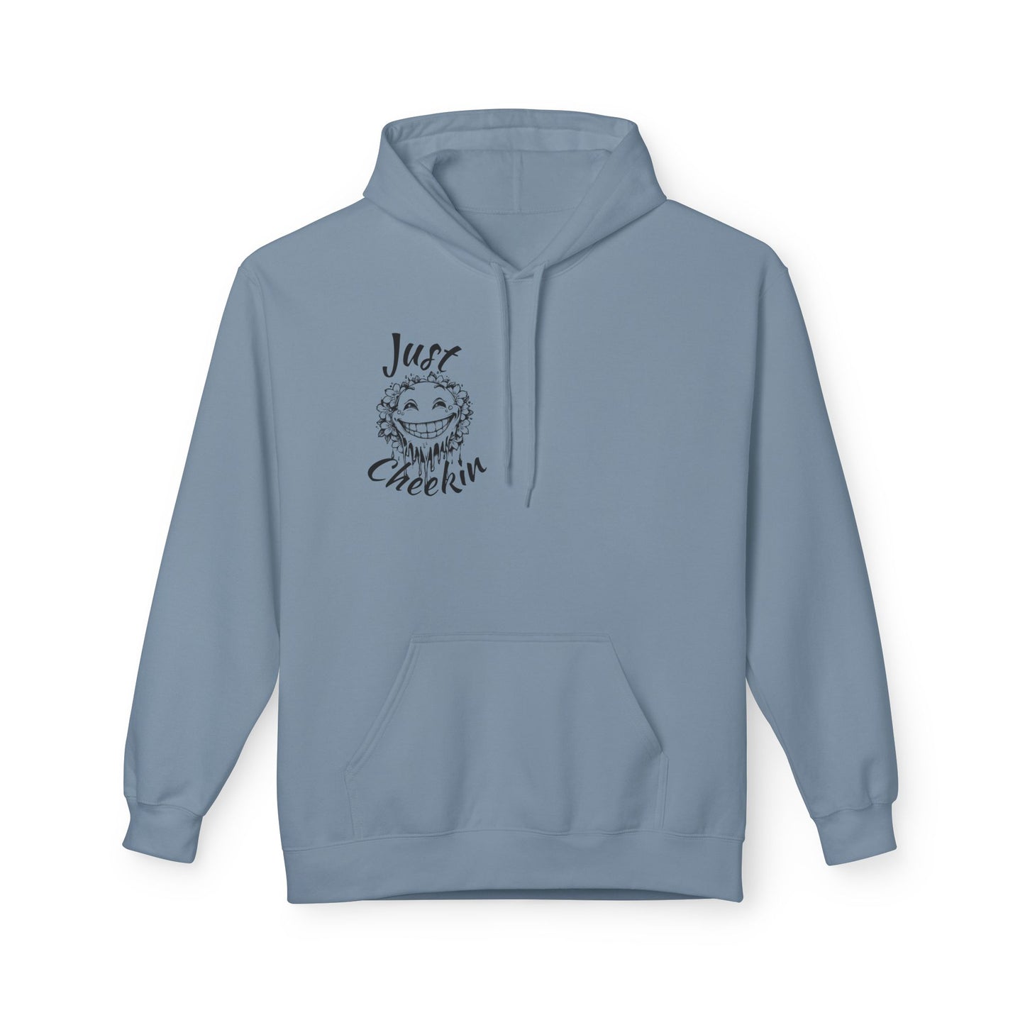 Just Checkin' Fleece Hoodie - Unisex Midweight Softstyle Casual Wear