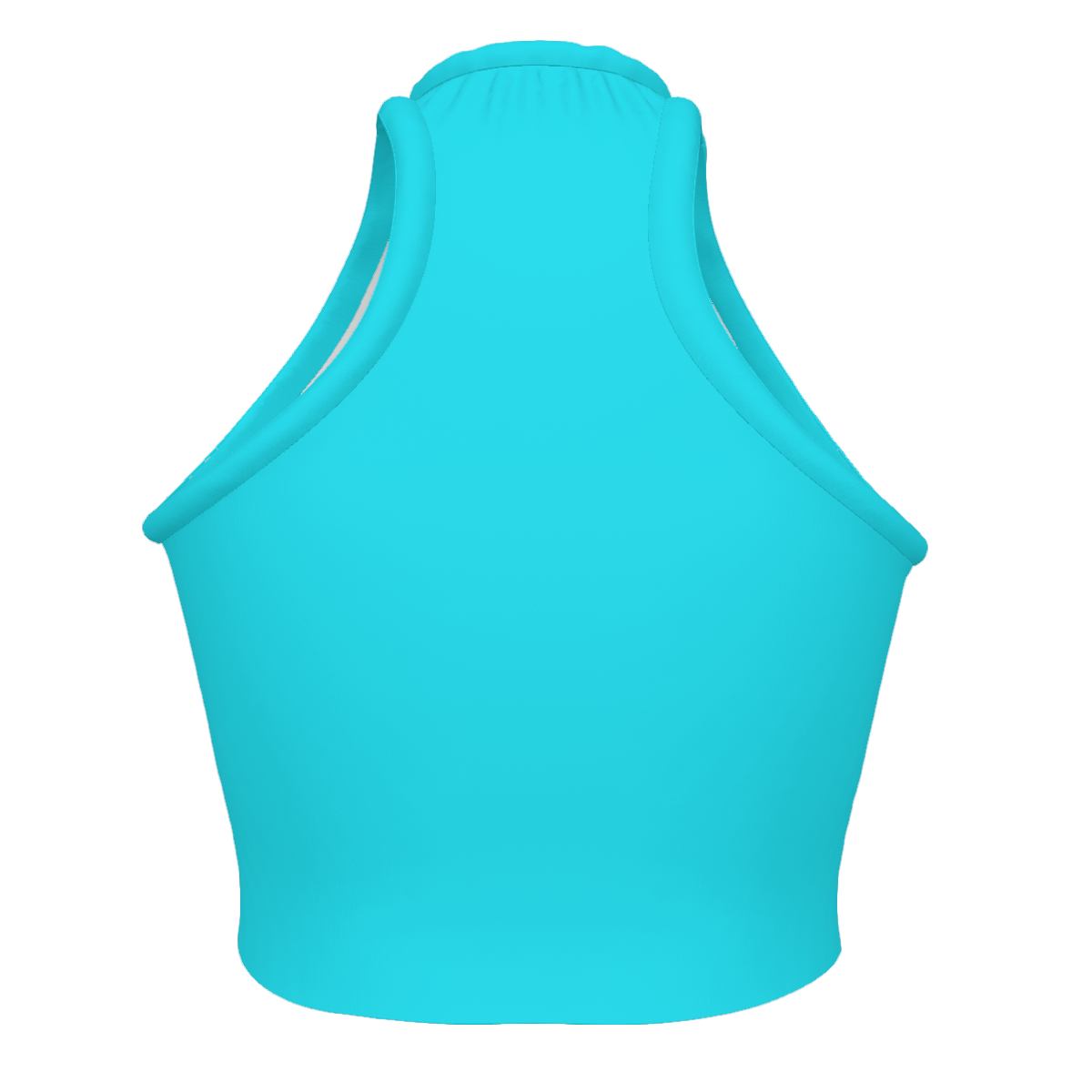 Design Women's High Neck Crop Tank Top light blue