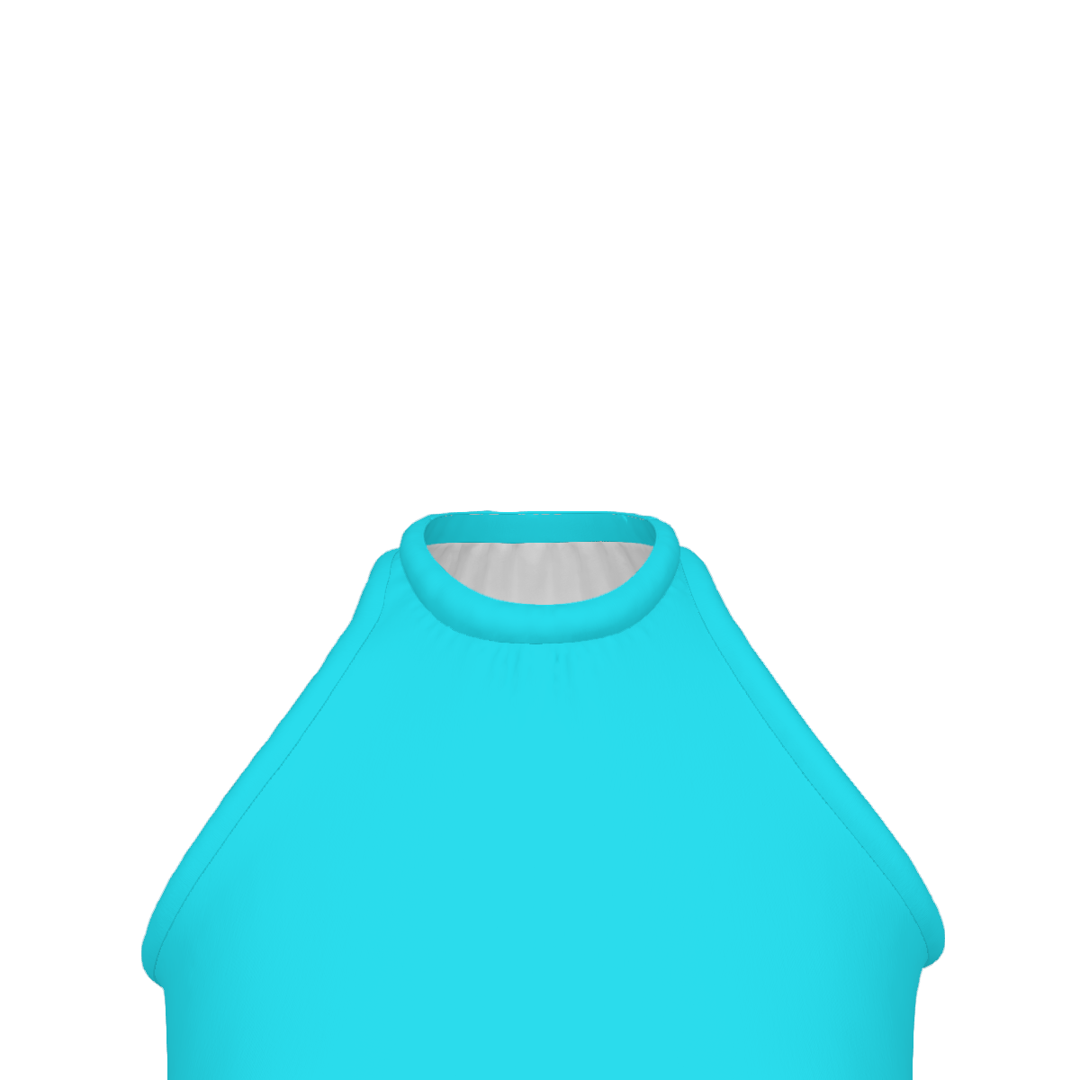 Design Women's High Neck Crop Tank Top light blue