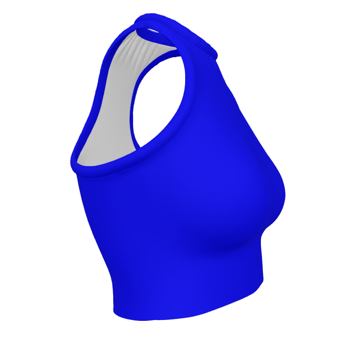 Design Women's High Neck Crop Tank Top blue