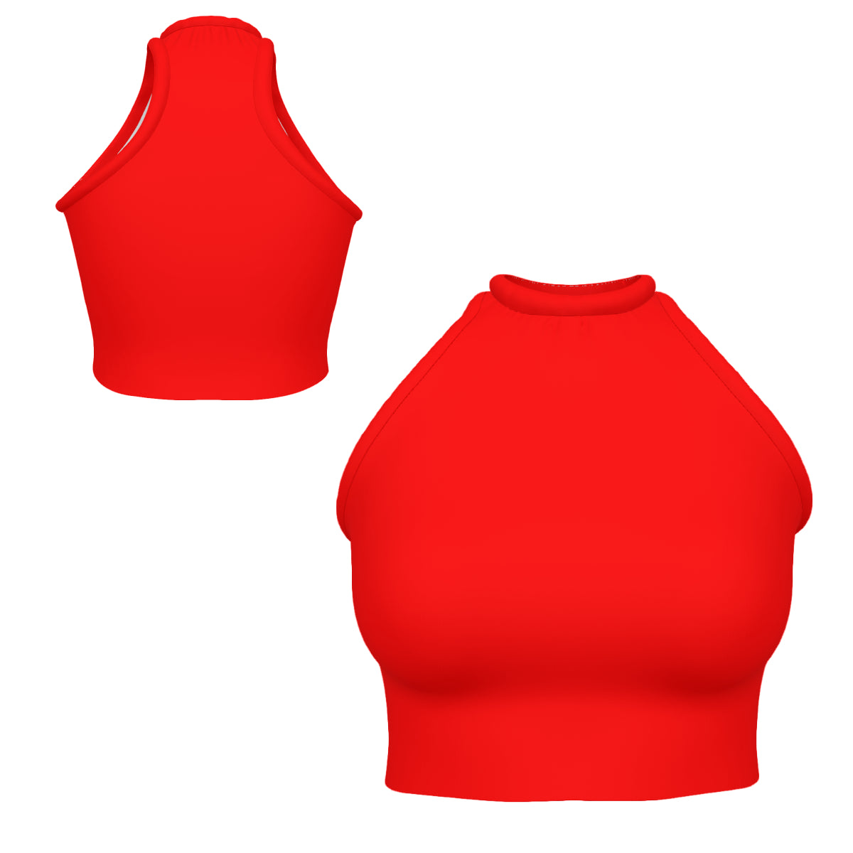 Design Women's High Neck Crop Tank Top