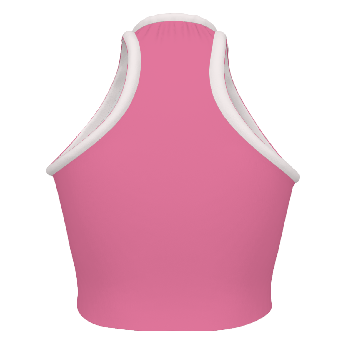 Design Women's High Neck Crop Tank Top skull pink