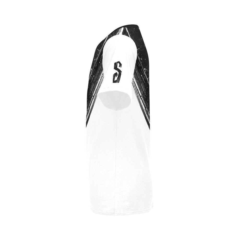 black white split tee All Over Print T-Shirt for Men (USA Size) (Model T40)