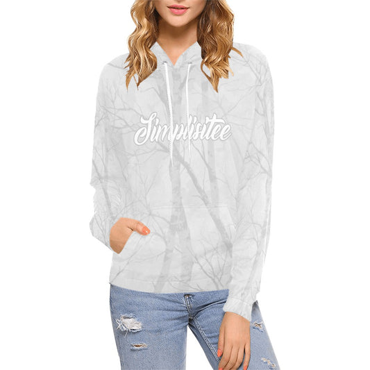 light grey simplisitee camo All Over Print Hoodie for Women (USA Size) (Model H13)