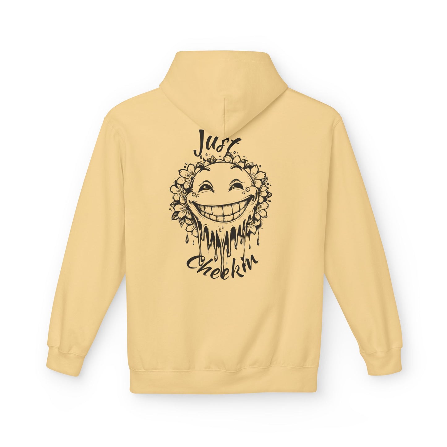 Just Checkin' Fleece Hoodie - Unisex Midweight Softstyle Casual Wear