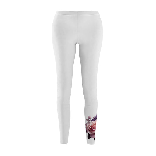 Simplisitee - Floral Mid-Rise Casual Leggings for Women