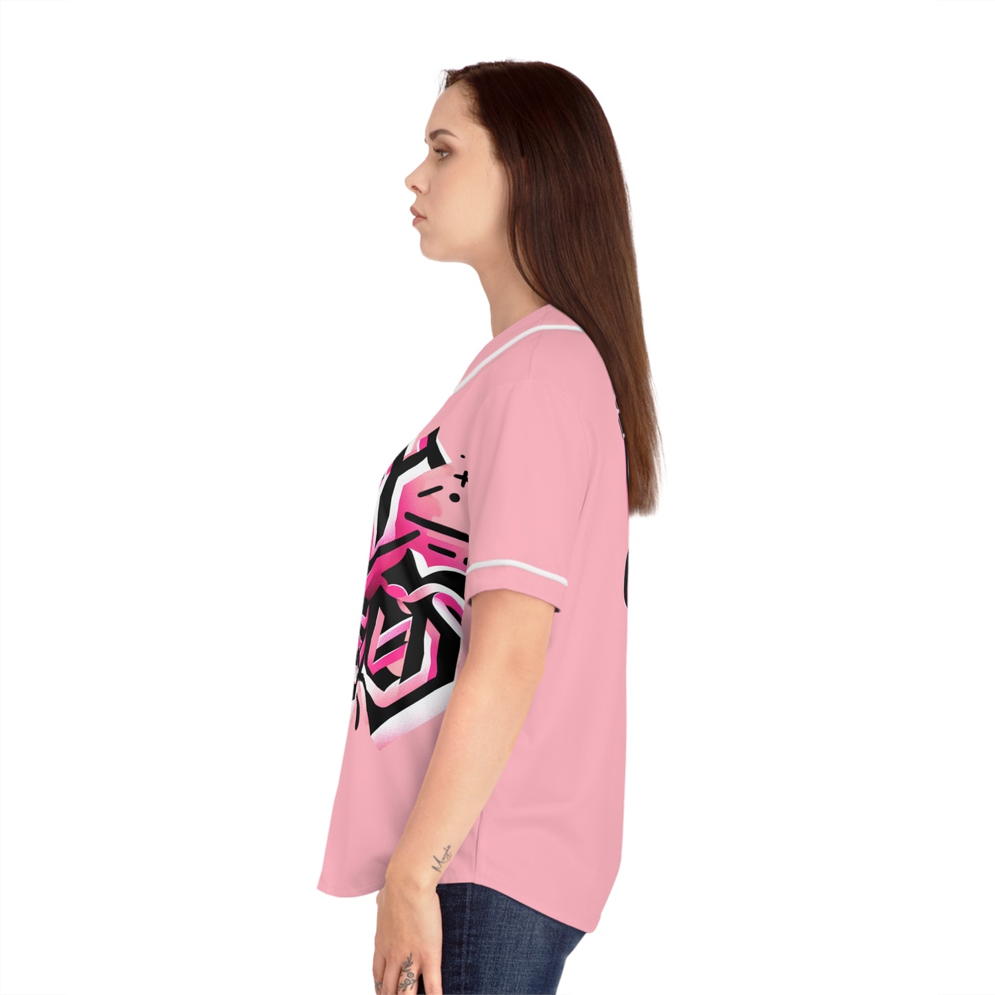 Stay Blessed Women's Baseball Jersey - Praying Hands Design
