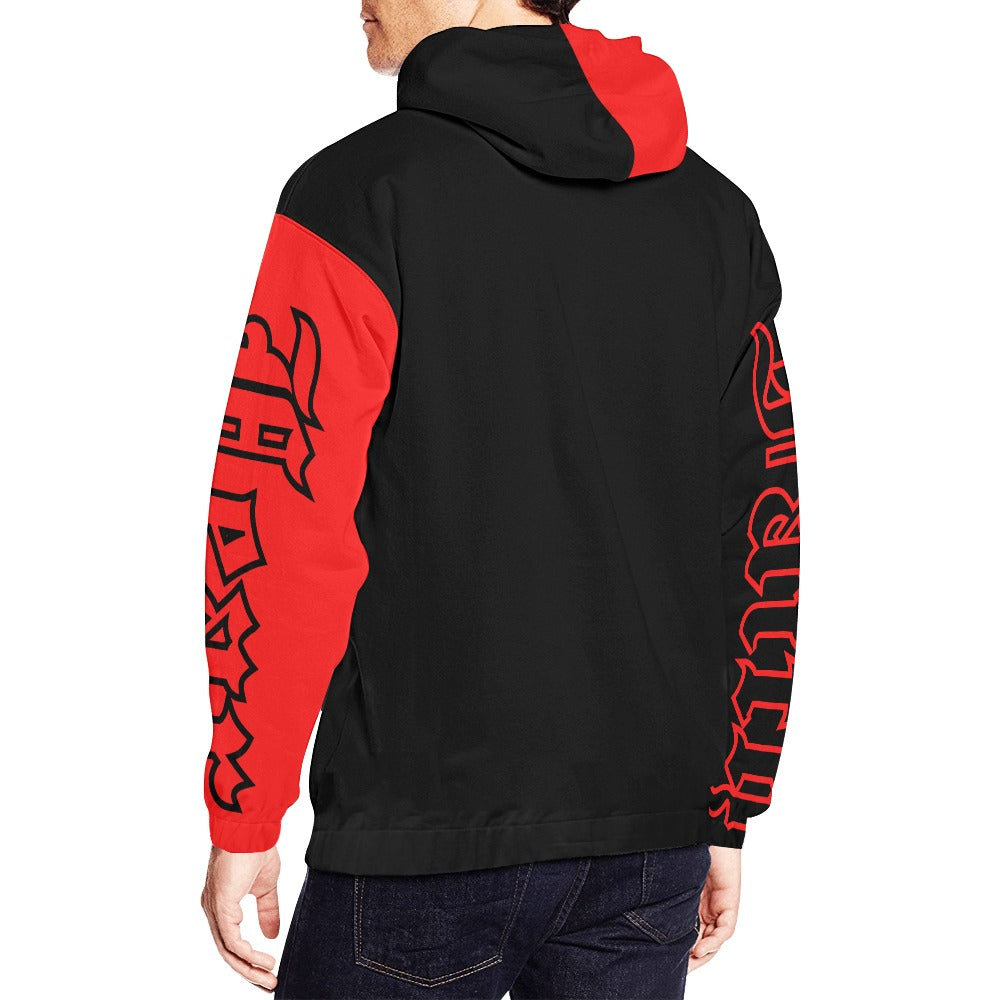 red and black hoodie All Over Print Hoodie for Men (USA Size) (Model H13)