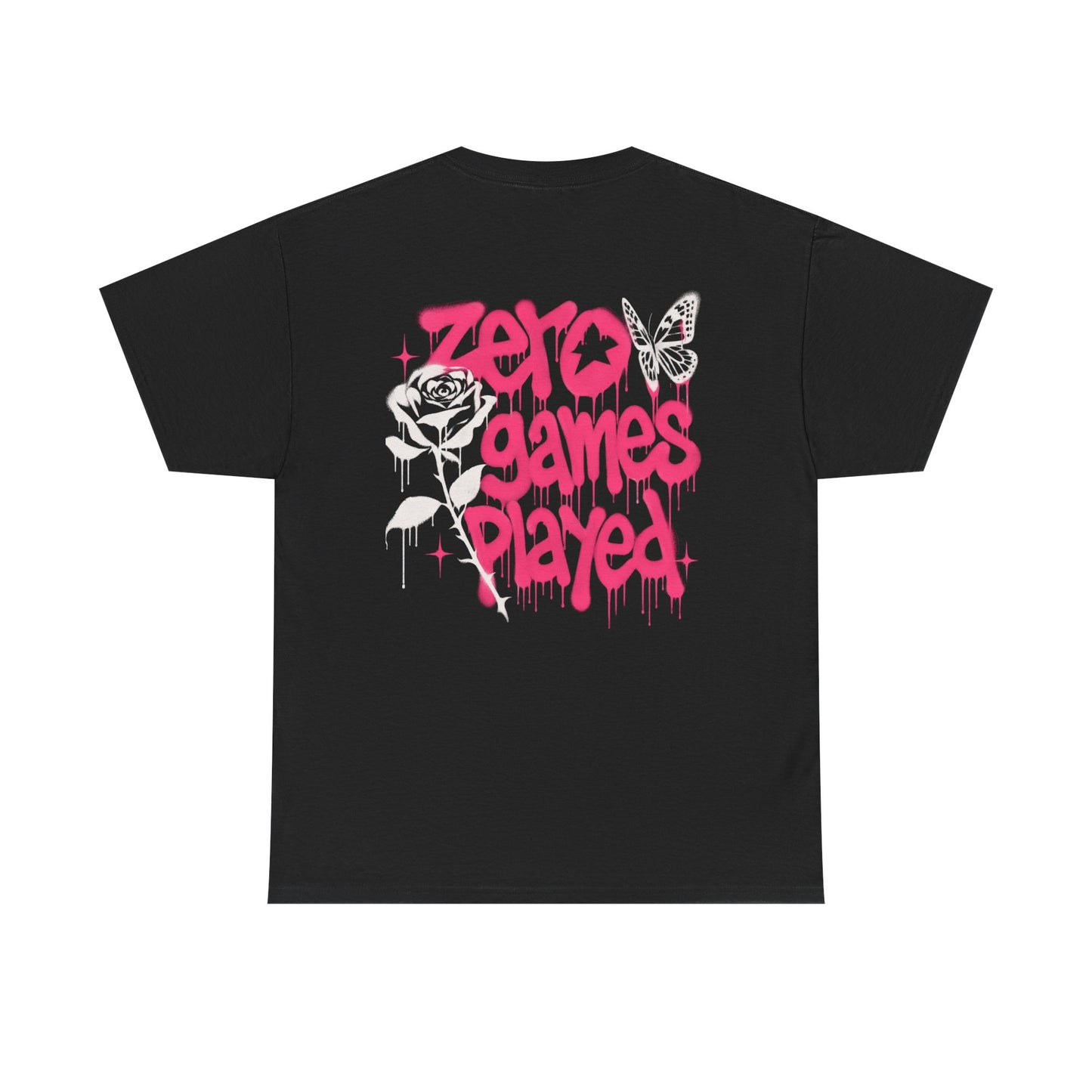T-Shirt — "Zero Games Played" Pink Graffiti Tee
