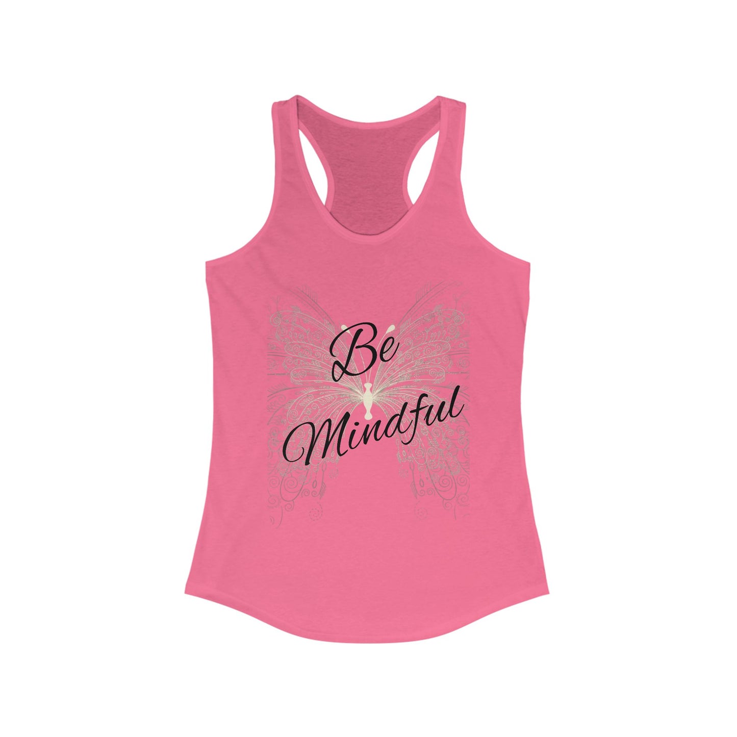 Simplisitee - Be Mindful Women's Racerback Tank - Inspirational Yoga & Fitness Top