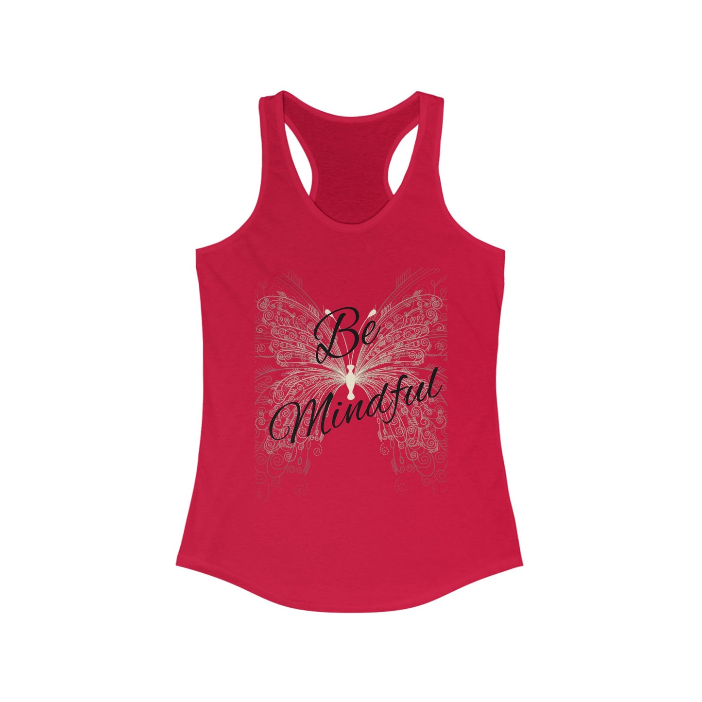 Simplisitee - Be Mindful Women's Racerback Tank - Inspirational Yoga & Fitness Top