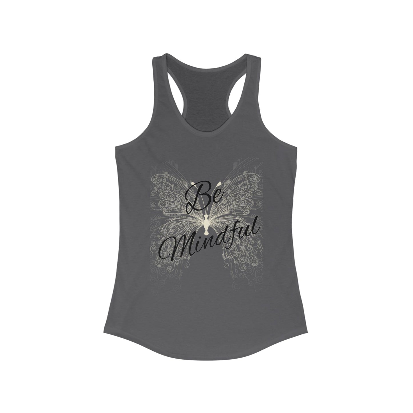 Simplisitee - Be Mindful Women's Racerback Tank - Inspirational Yoga & Fitness Top