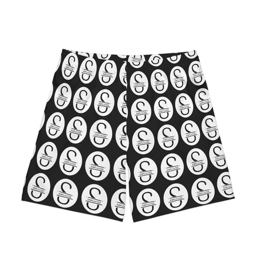 Simplisitee - Men's Elastic Beach Shorts with Logo Print - Stylish Summer Swimwear