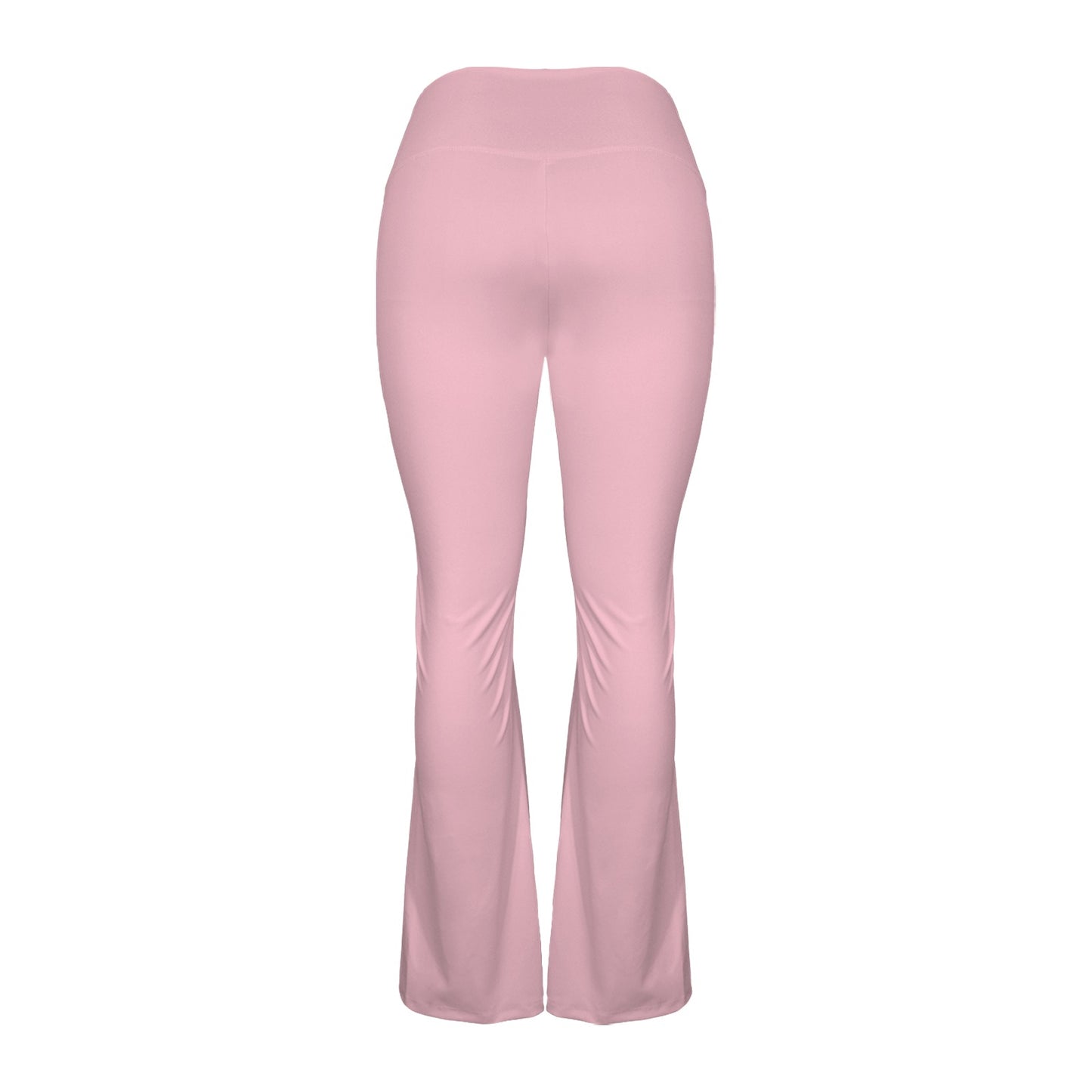 pink  248081404.jpg High Waist Crossover Tummy Control Flare Leggings