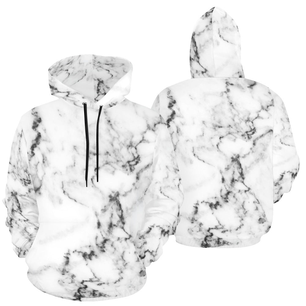 white marble wall texture background.jpg All Over Print Hoodie for Men (USA Size) (Model H13)