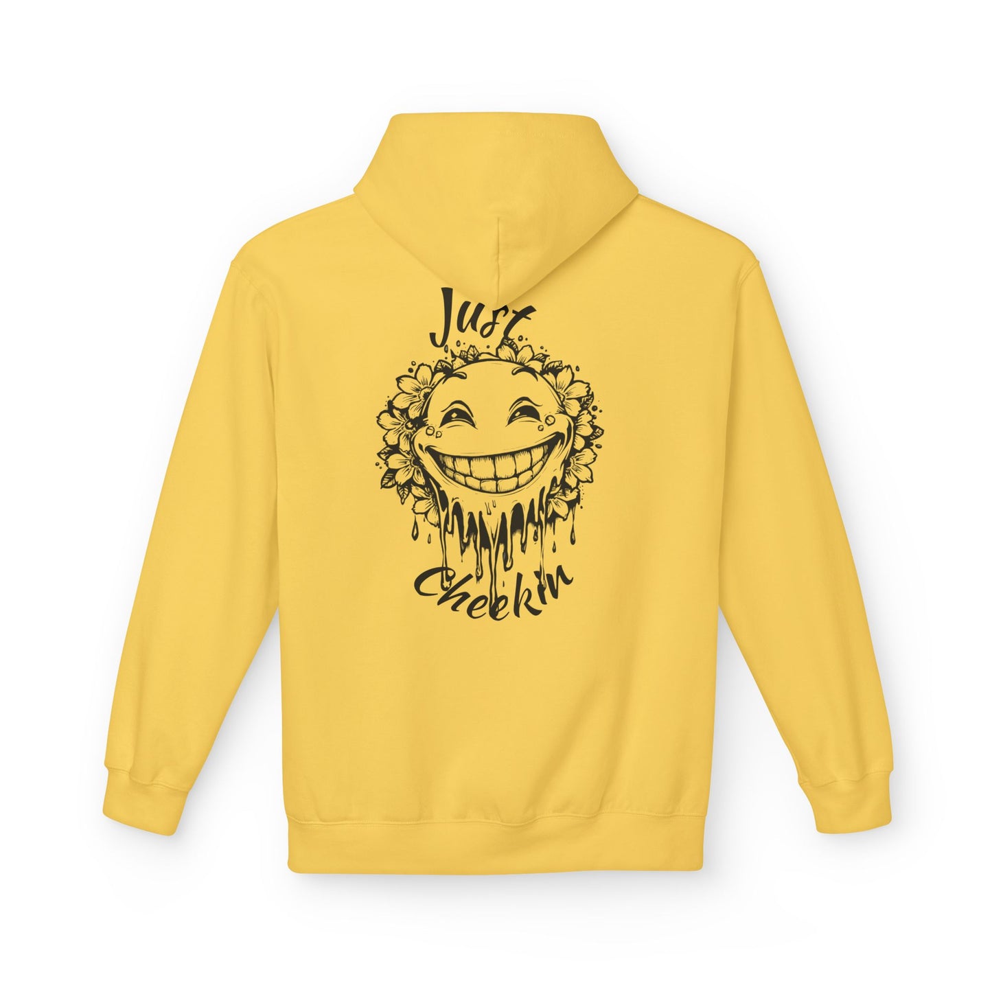 Just Checkin' Fleece Hoodie - Unisex Midweight Softstyle Casual Wear