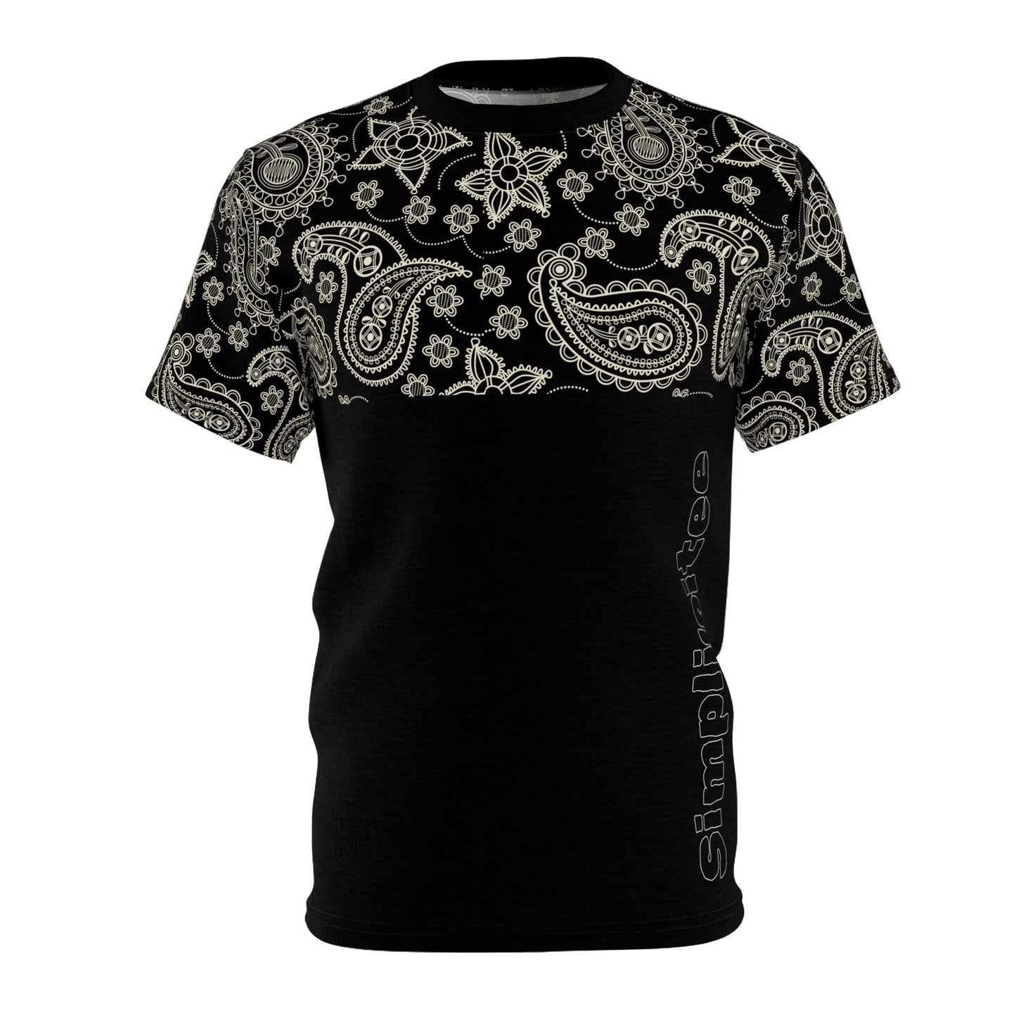 Simplisitee - Elegant Paisley Unisex Tee - Stylish Cut & Sew Design for Casual Outings