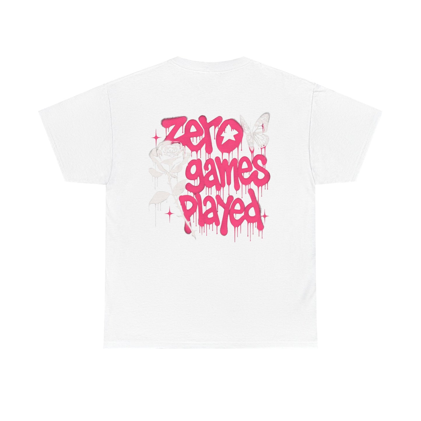 T-Shirt — "Zero Games Played" Pink Graffiti Tee