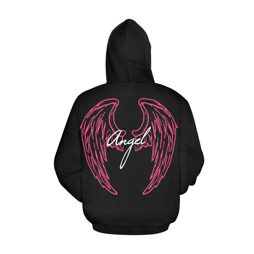 angel wings simplisitee hoodie All Over Print Hoodie for Women (USA Size) (Model H13)