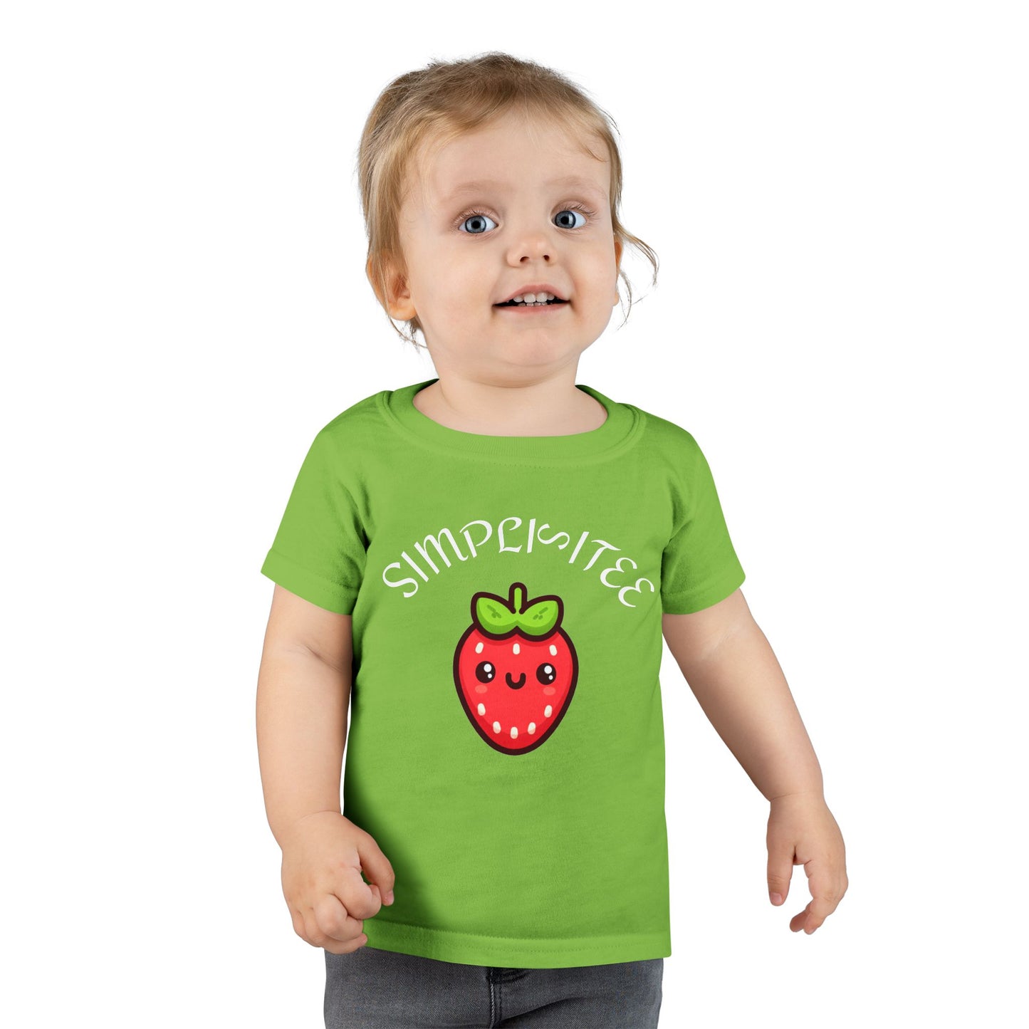 Simplisitee Cute Strawberry Toddler T-Shirt, Simple Style Kids Tee, Birthday Gift, Summer Outfit, Playtime Apparel