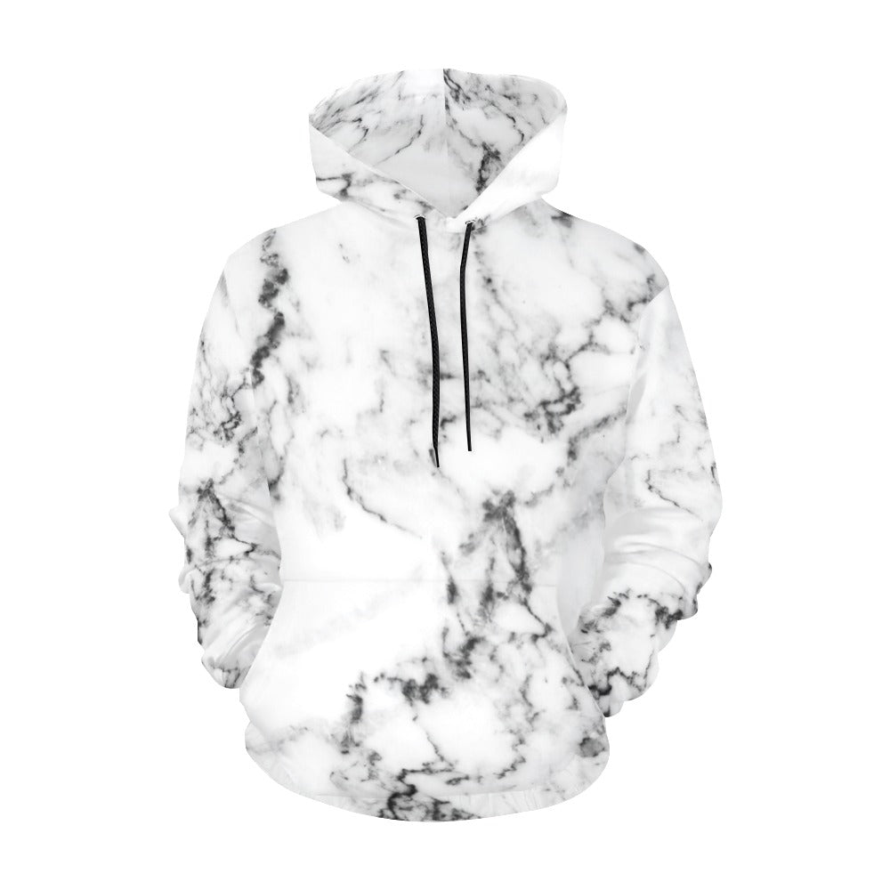 white marble wall texture background.jpg All Over Print Hoodie for Men (USA Size) (Model H13)
