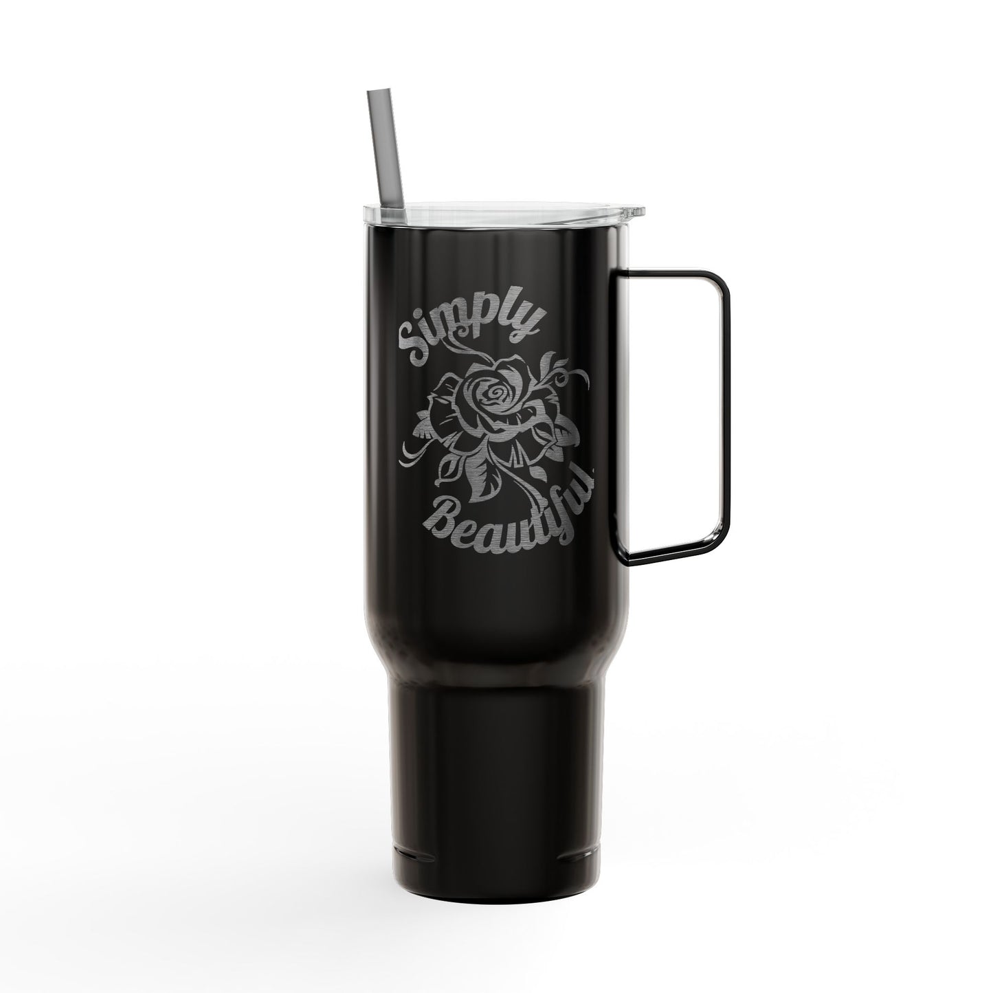 Simplisitee - Stylish Insulated Tumbler, 40oz, Engraved Drinkware for Coffee Lovers, lip Print Tumbler, Birthday Gift, Travel Mug, Unique Customize