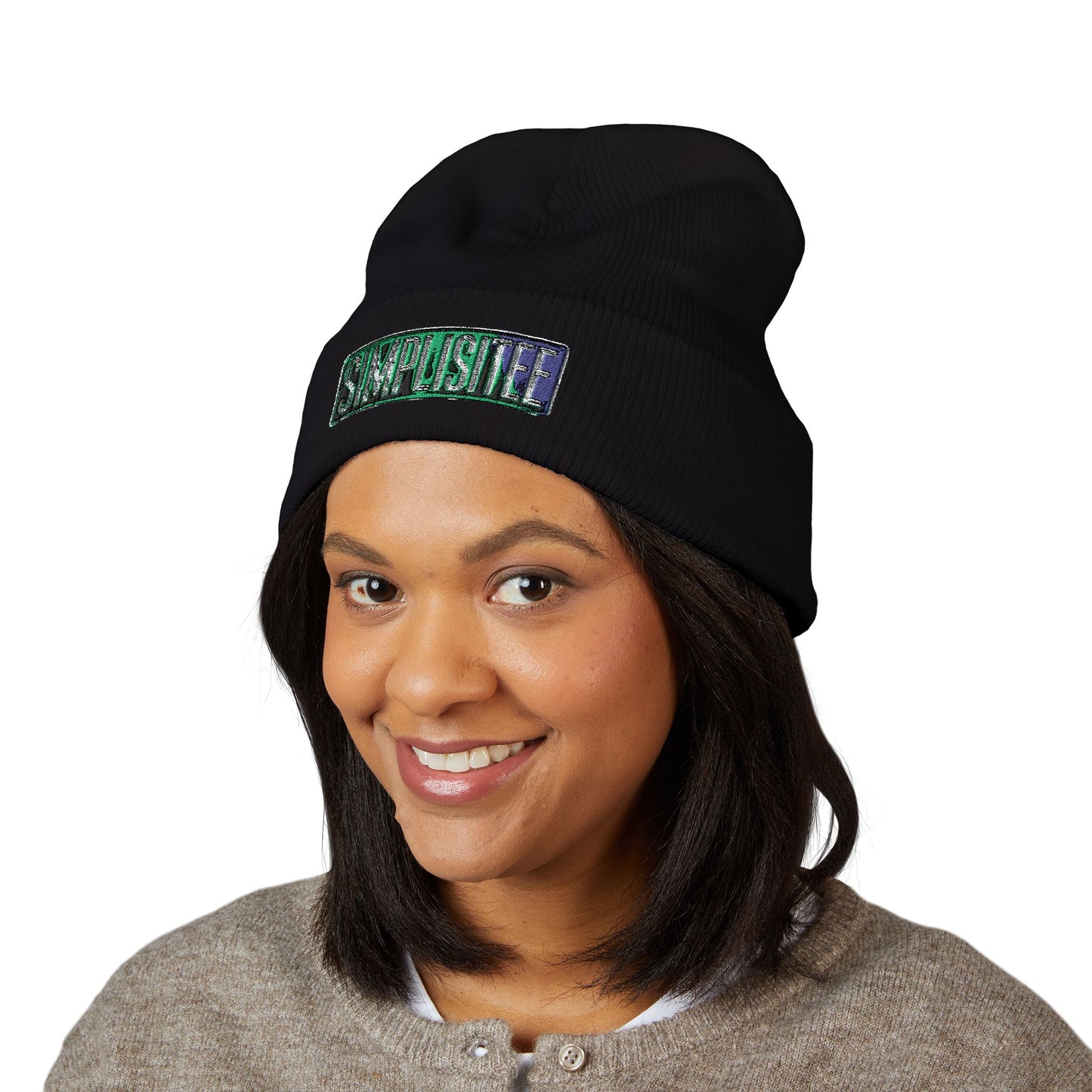 Trendy Embroidered Beanie,  Simplisitee - Fashionable Winter Hat, Cozy Knit Cap, Gift for Him/Her, Street Style Accessory