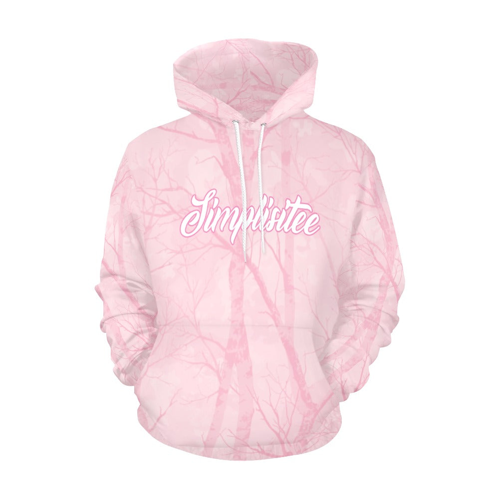 light all pink camo All Over Print Hoodie for Women (USA Size) (Model H13)