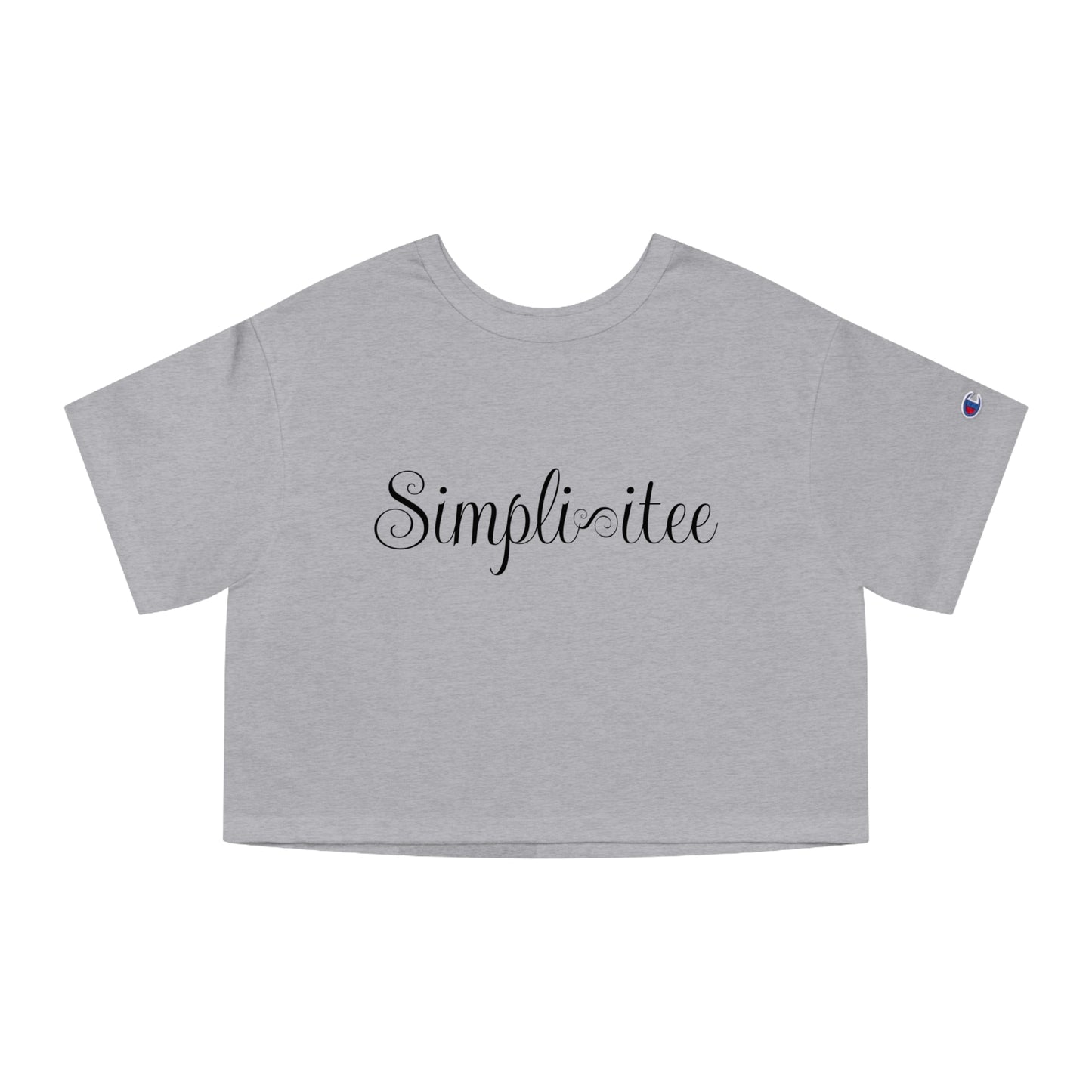 Cropped T-Shirt with 'Simplitee' Design | Chic Casual Wear for Everyday Style, Trendy Summer Top, Perfect for Gift, Lounge, Everyday Wear