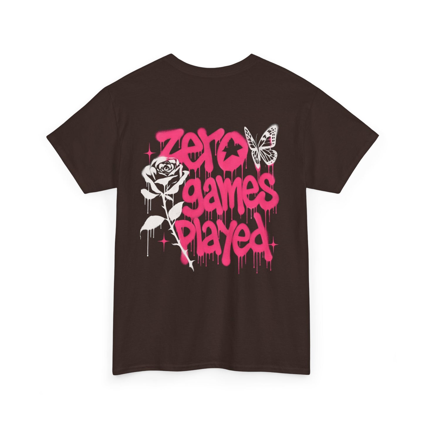 T-Shirt — "Zero Games Played" Pink Graffiti Tee
