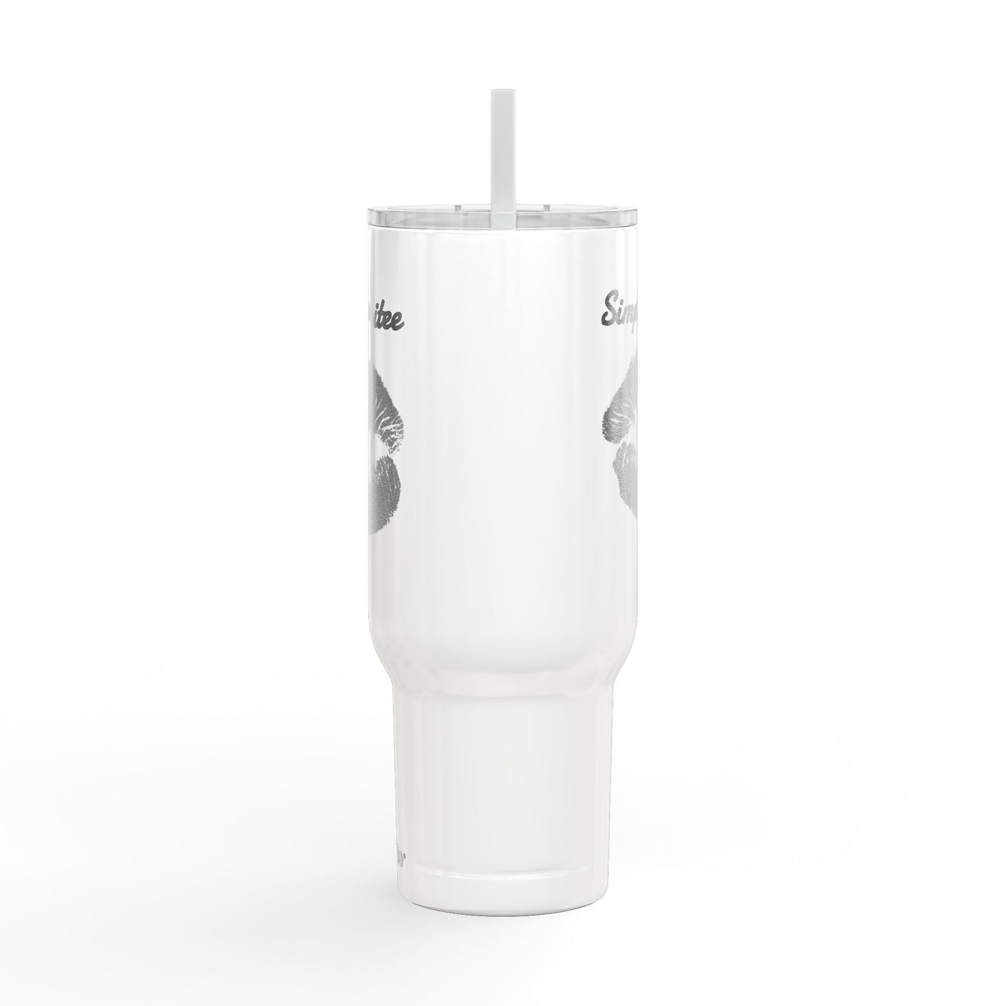 Simplisitee - Stylish Insulated Tumbler, 40oz, Engraved Drinkware for Coffee Lovers, lip Print Tumbler, Birthday Gift, Travel Mug, Unique Customize