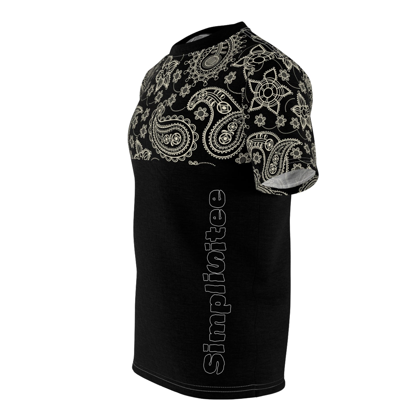 Simplisitee - Elegant Paisley Unisex Tee - Stylish Cut & Sew Design for Casual Outings