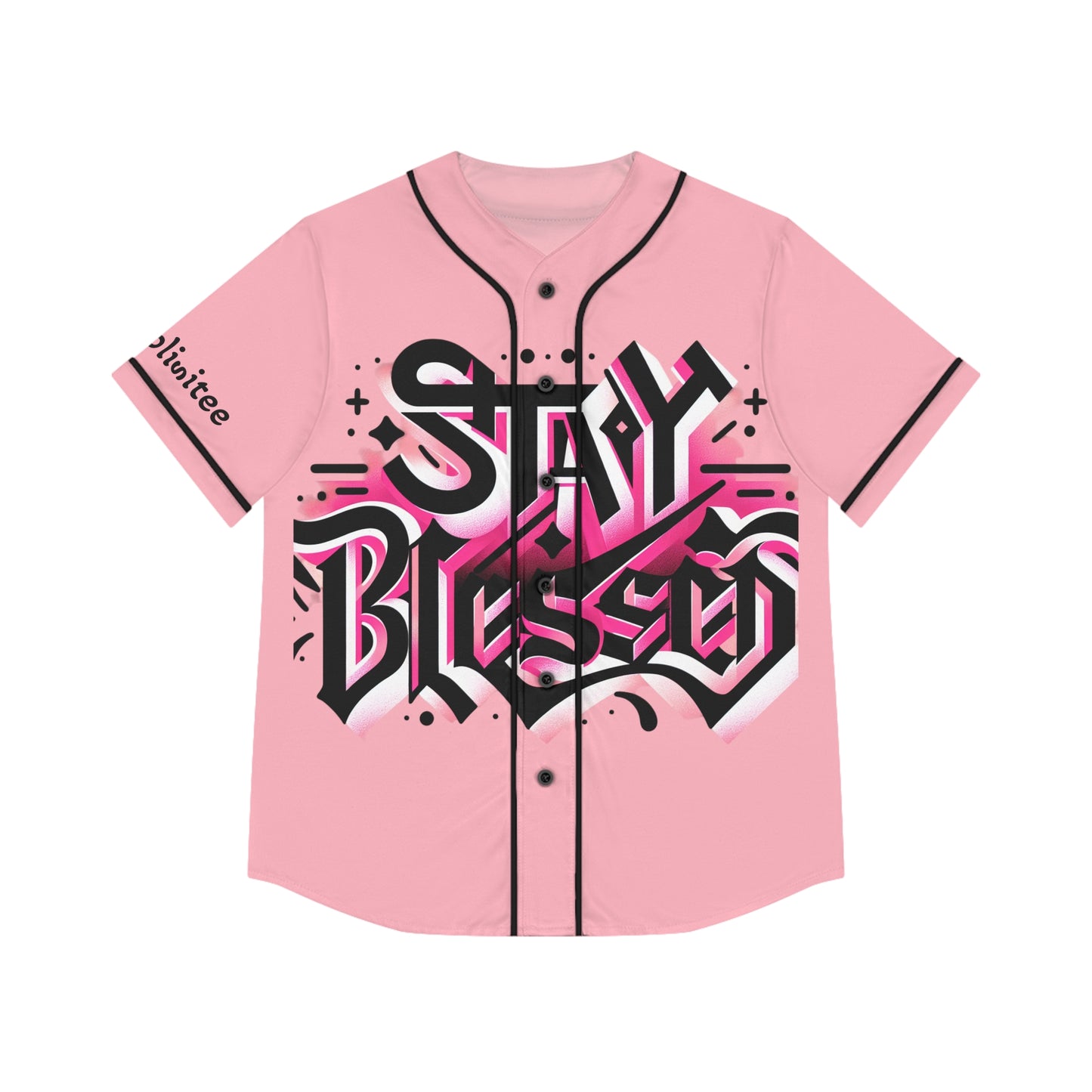 Stay Blessed Women's Baseball Jersey - Praying Hands Design