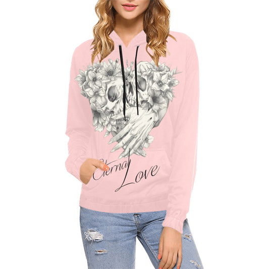 eternal love All Over Print Hoodie for Women (USA Size) (Model H13)