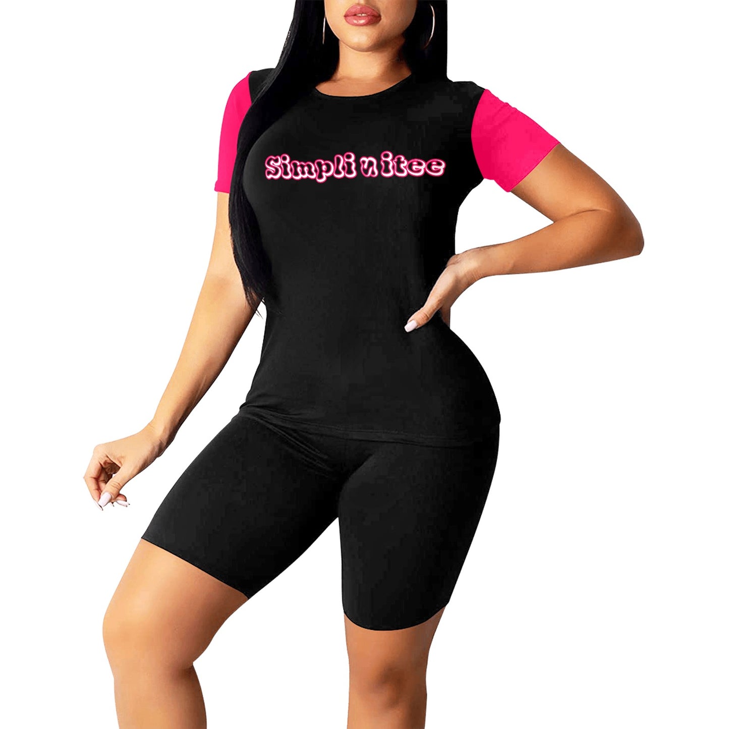 yoga pink Women's Short Yoga Set