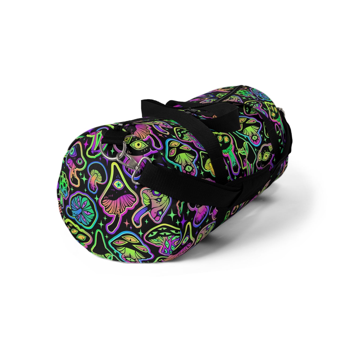 Vibrant Mushroom Duffel Bag - Trendy Travel Gear, Gym Bag, Weekend Getaway, Eco-Friendly Tote, Unique Gift for Nature Lovers, Bohemian Style