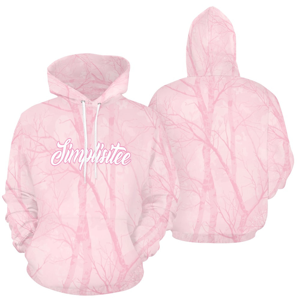 light all pink camo All Over Print Hoodie for Women (USA Size) (Model H13)