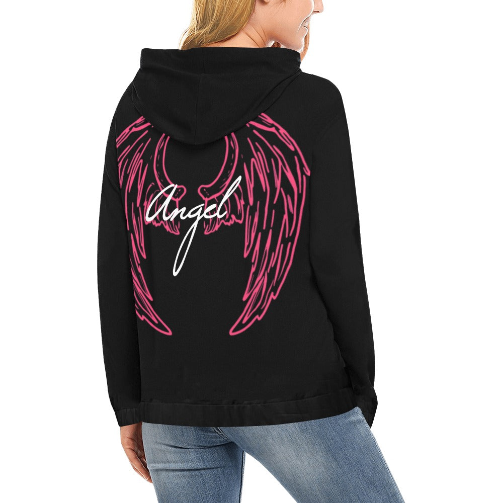 angel wings simplisitee hoodie All Over Print Hoodie for Women (USA Size) (Model H13)