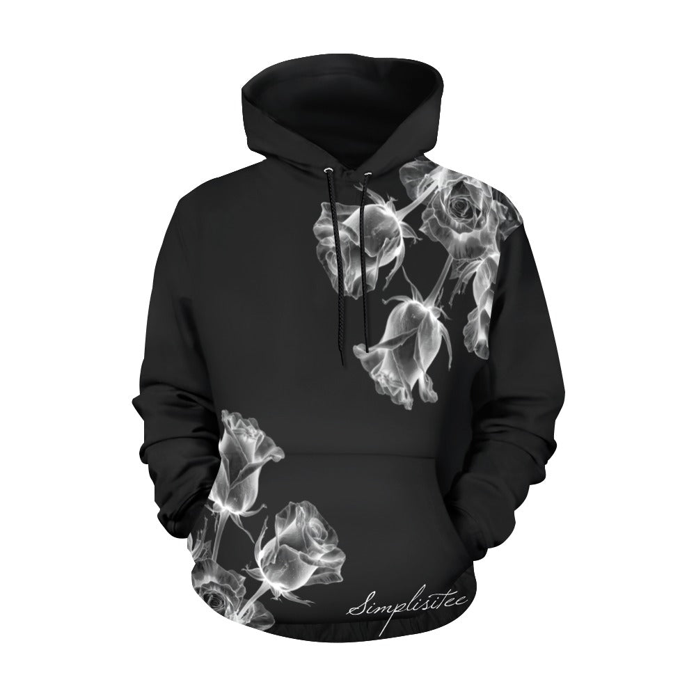 x ray rose black hoodie All Over Print Hoodie for Men (USA Size) (Model H13)