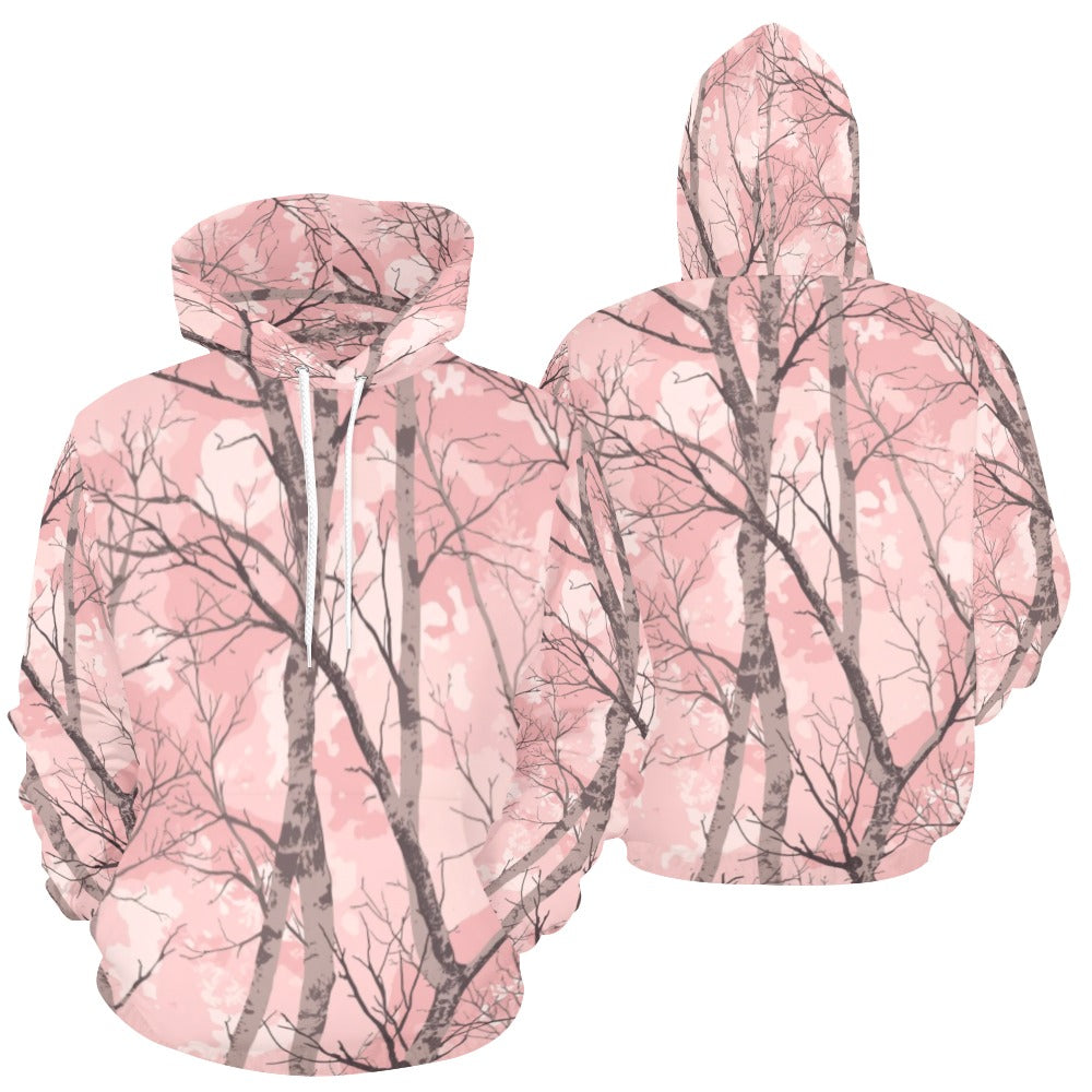 pink camo All Over Print Hoodie for Women (USA Size) (Model H13)
