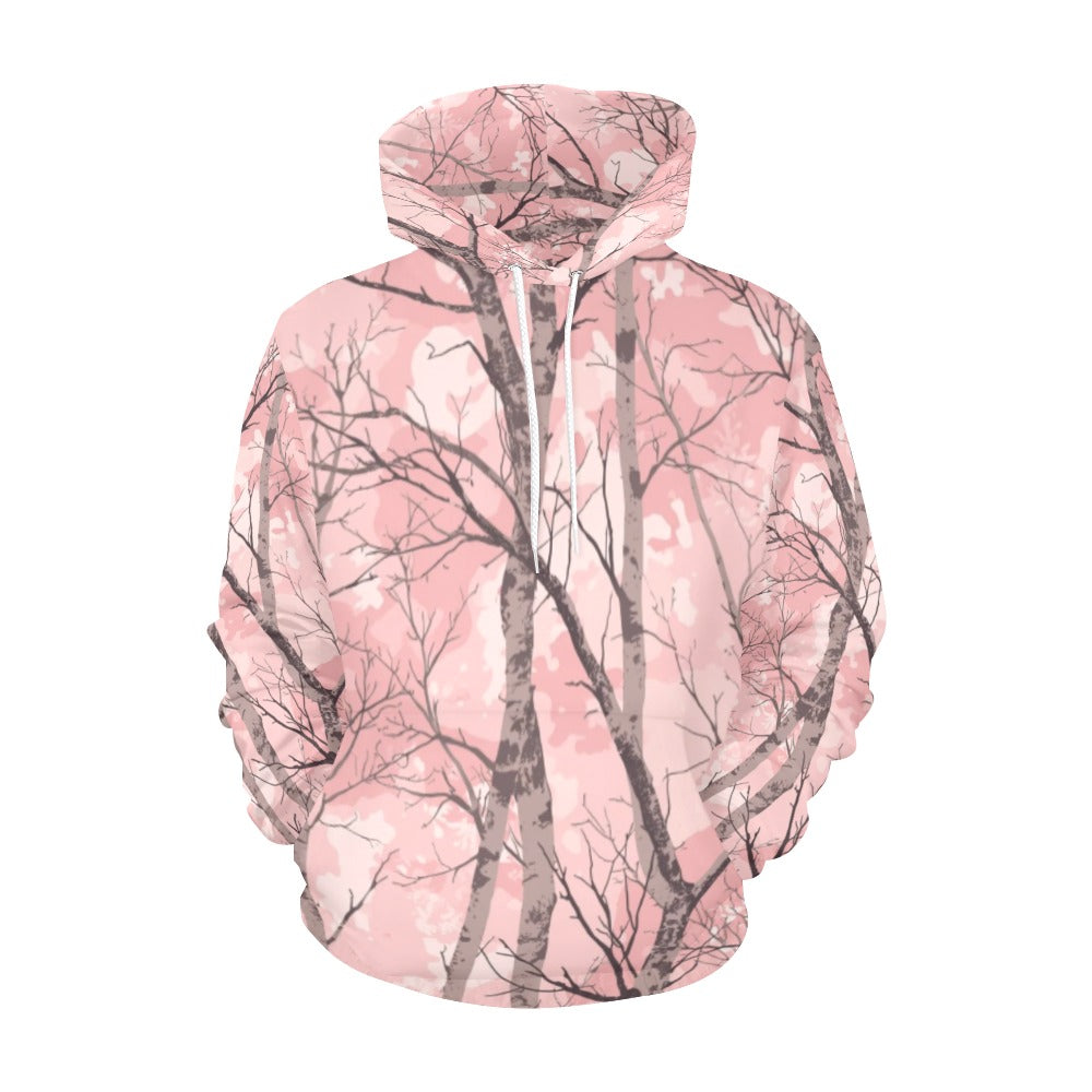 pink camo All Over Print Hoodie for Women (USA Size) (Model H13)