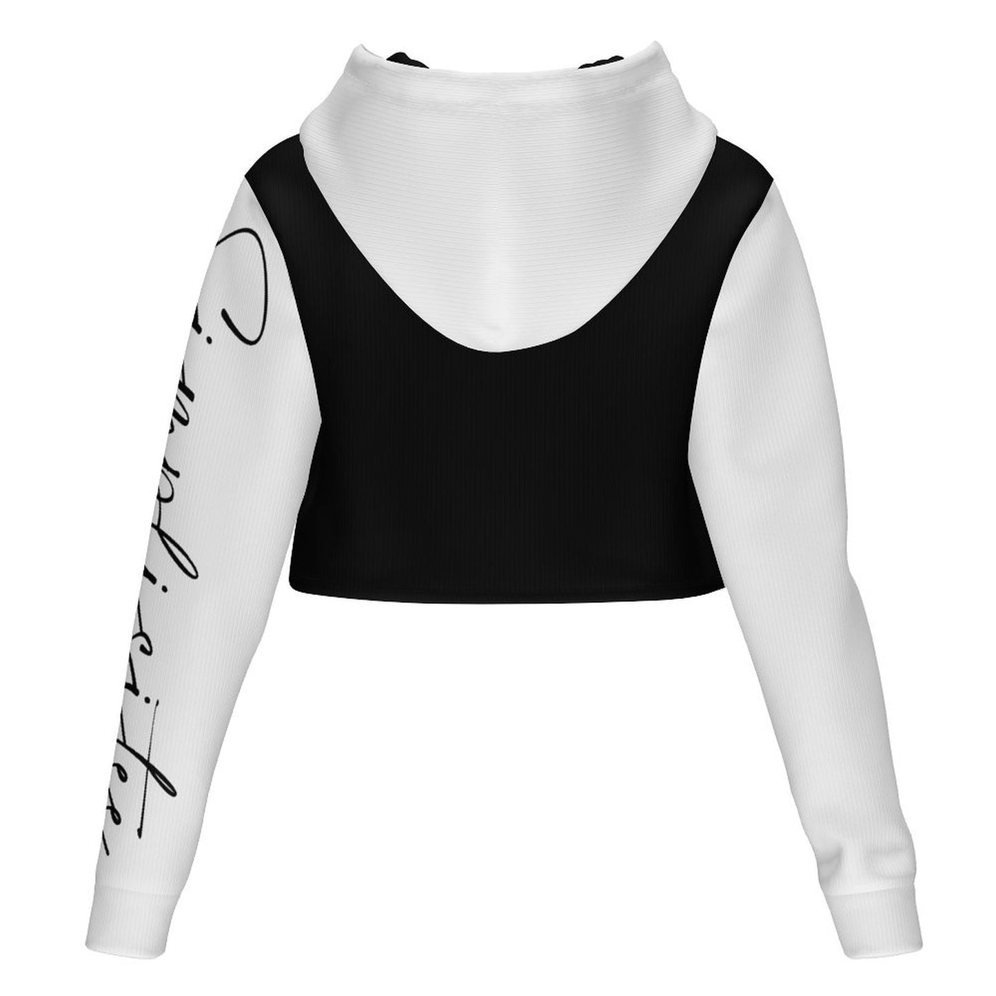 Hooded hoodie Women's All Over Print Cropped Hoodie (DLM)
