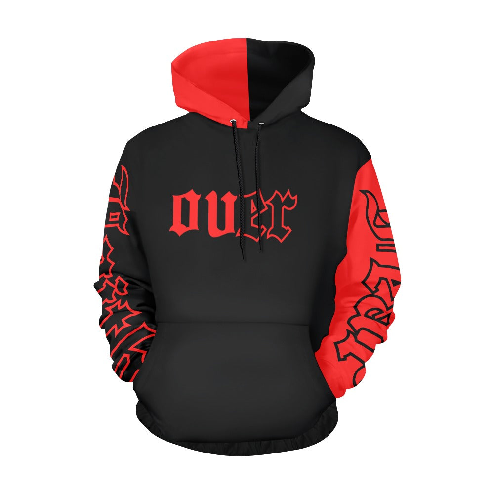 red and black hoodie All Over Print Hoodie for Men (USA Size) (Model H13)