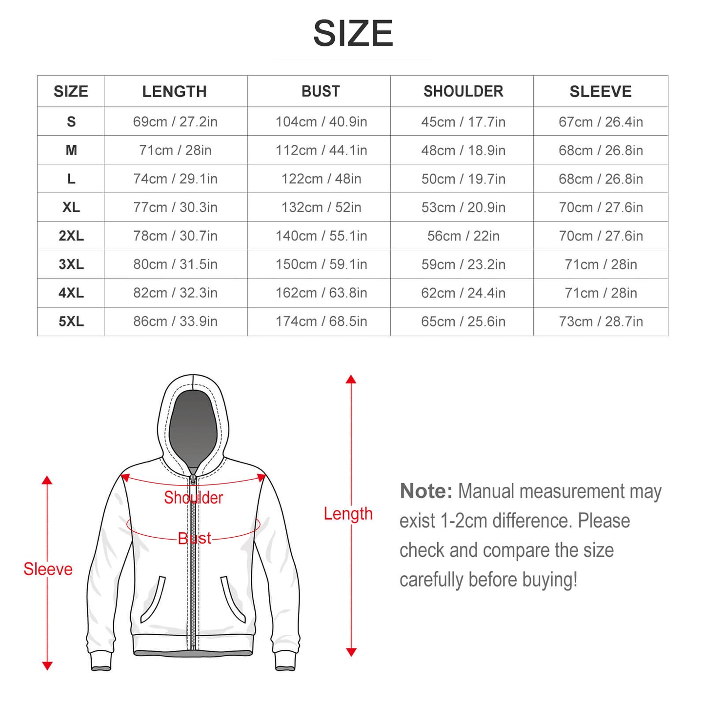 Double layer zippered shirt Men's Double Layer Fleece Zippered Hoodie