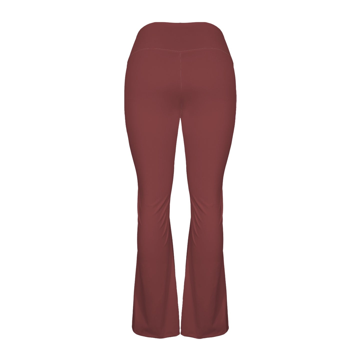 maroon  cross leggings High Waist Crossover Tummy Control Flare Leggings