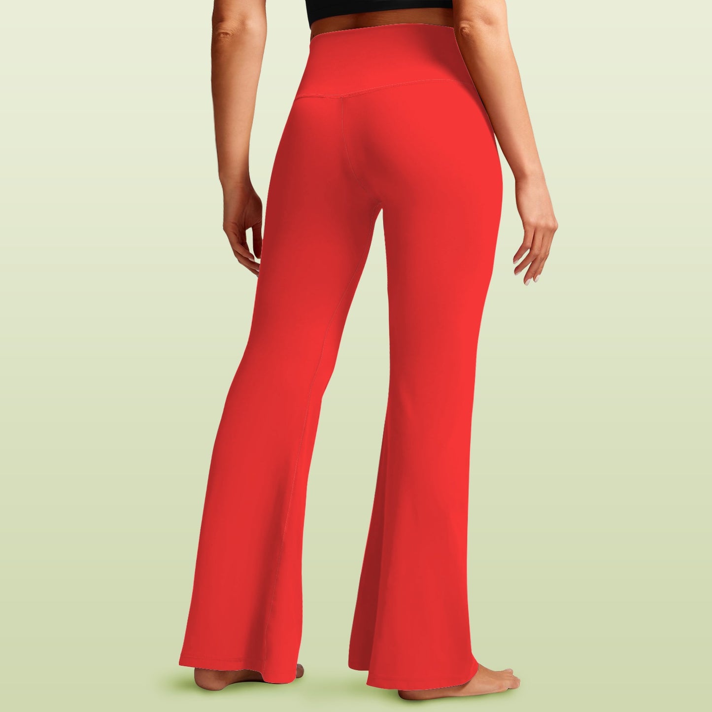 red cross leggings High Waist Crossover Tummy Control Flare Leggings