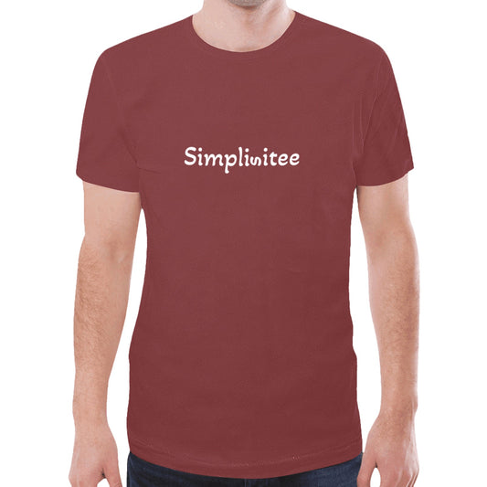 Simplisitee - White Text Logo New All Over Print T-shirt for Men (Model T45)